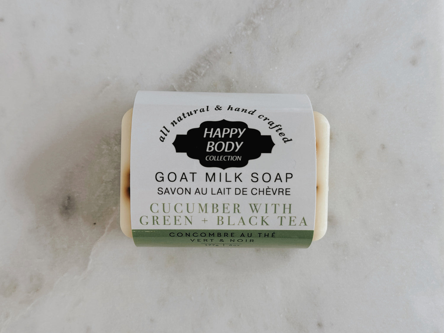 Cucumber with Green &amp; Black Tea Goat Milk Soap